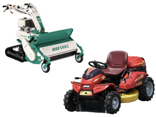 ハンマーナイフモアと乗用草刈機