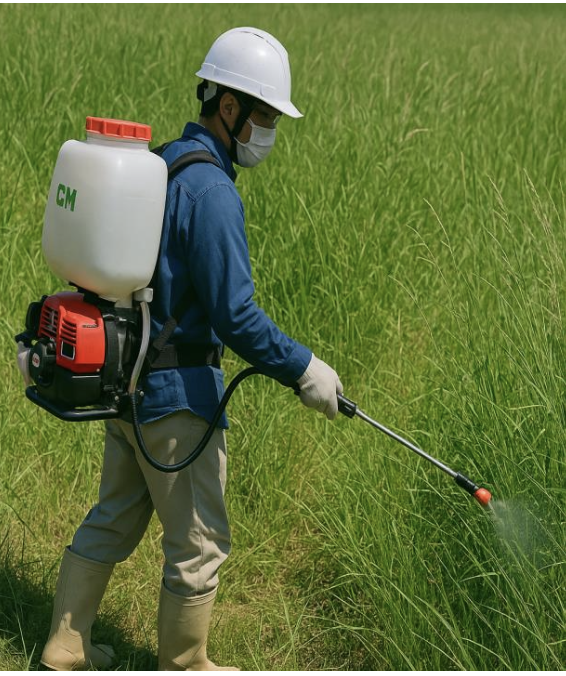 液剤散布作業の様子