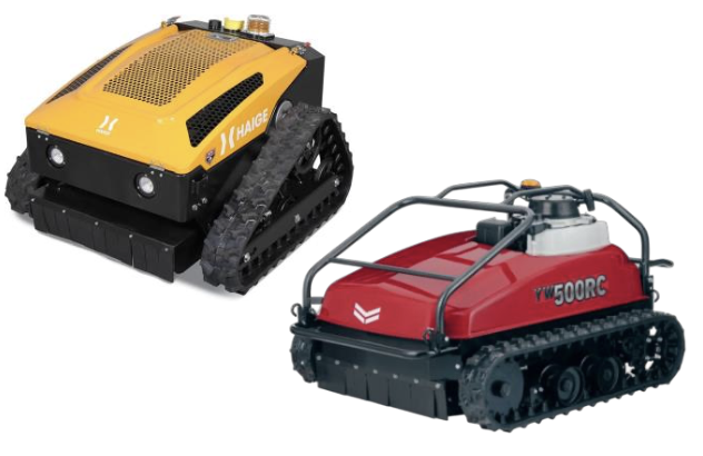 ヤンマーTW500RCと赤いラジコン草刈機